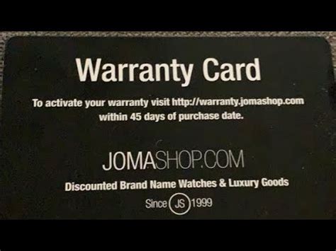 jomashop warranty